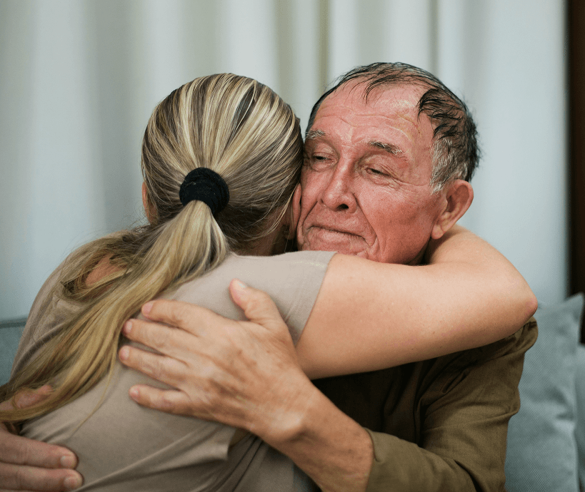 A hug of consolation