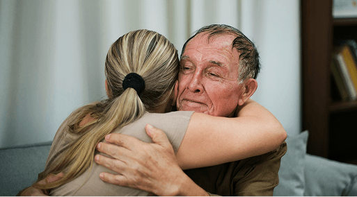 A hug of consolation