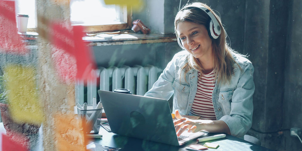 Woman working on her funding proposal
