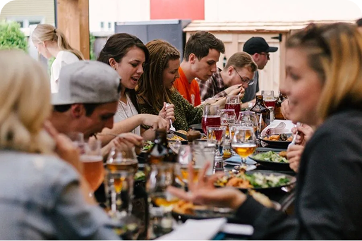 A big group dinner